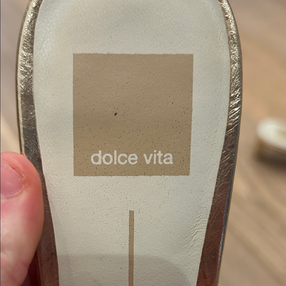 Dolce Vita Metallic Gold Mules - Picture 2 of 3